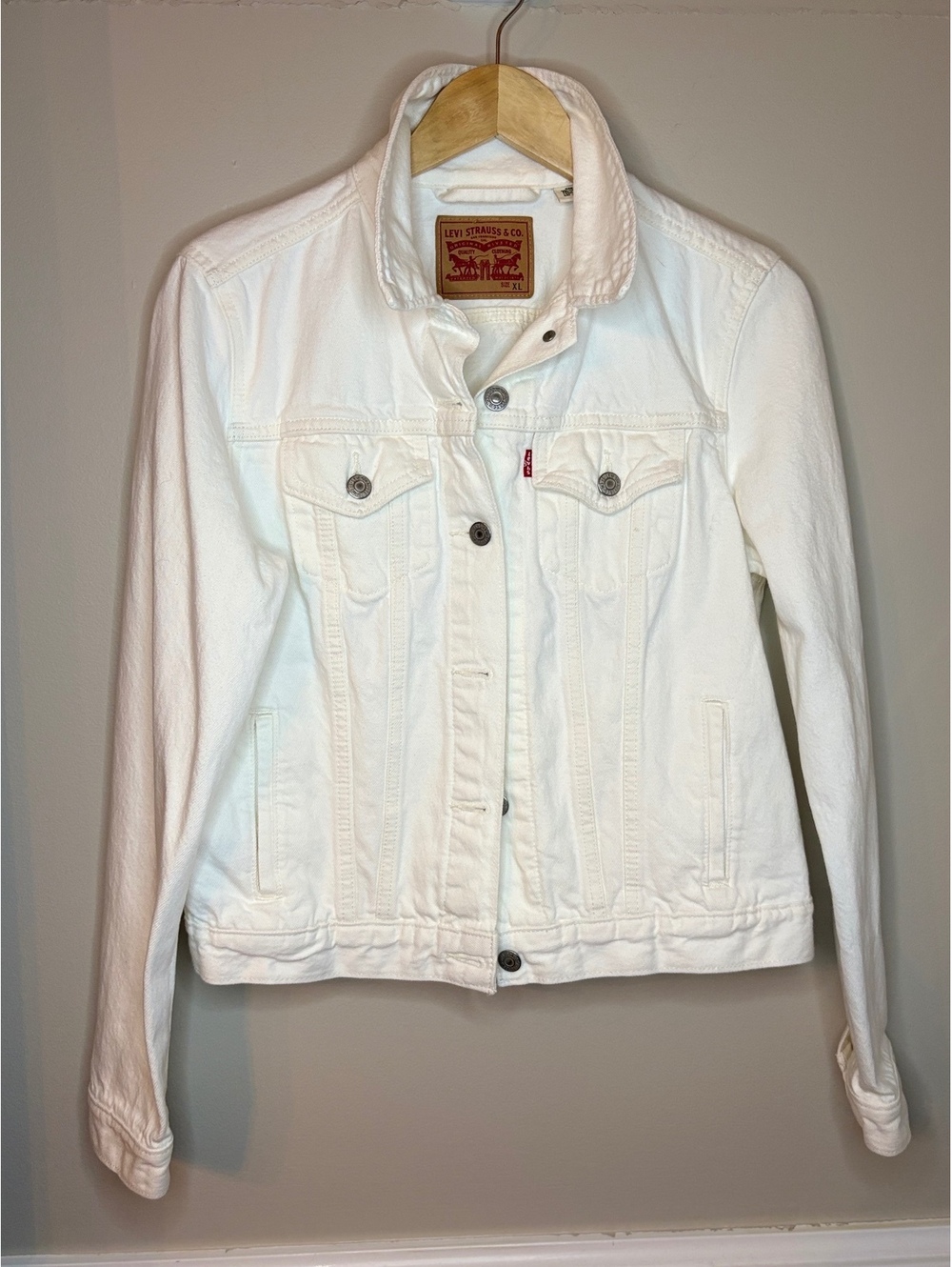 Levi’s White Jean Jacket XL